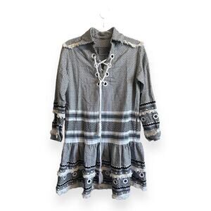 DoDo Bar Or Gadielle Dress Resort Collection Black White Size S Luxury Neutrals